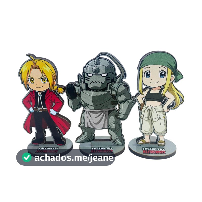 Totem Fullmetal Alchemist Edward Elric Winry Rockbell Alphonse anime colecionaveis otaku decorativo