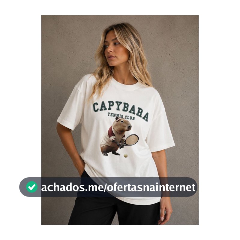 Camiseta Feminina 100% Algodão Premium Blusa Capivara Tênis Esporte Confortável Envio Rápido
