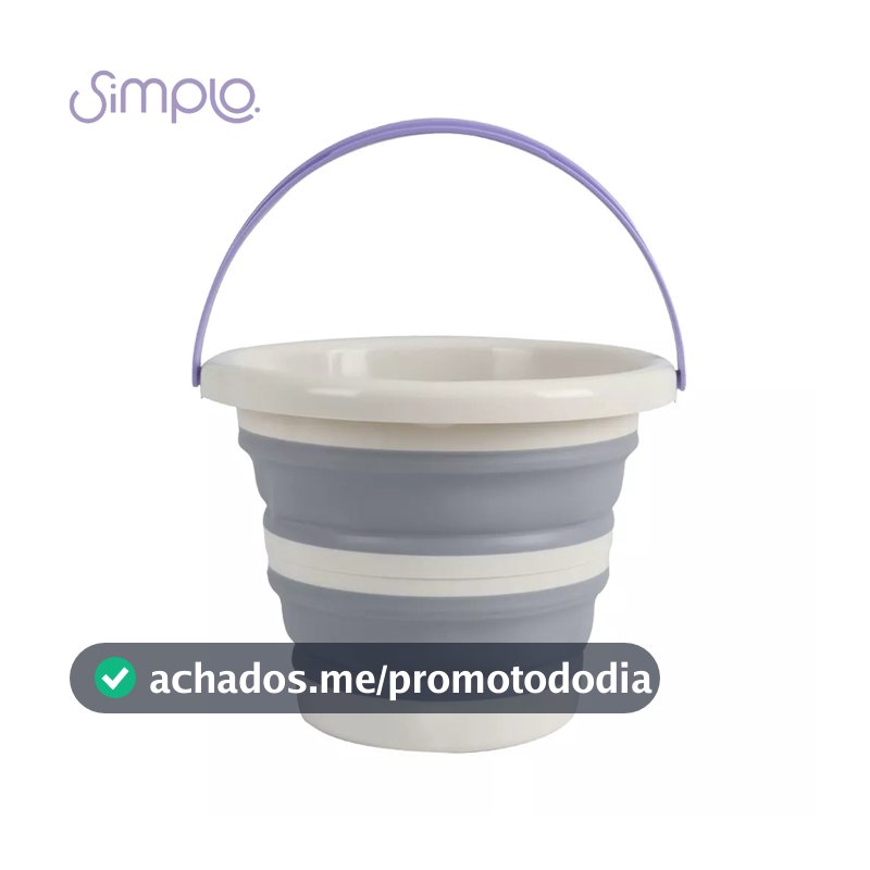 Balde dobrável de plástico 5 litros - Simplo