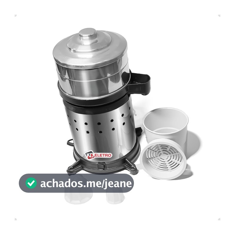 Espremedor Extrator  Industrial em Inox Laranja Sucos Frutas Bivolt Cozinhas Bares e Restaurantes