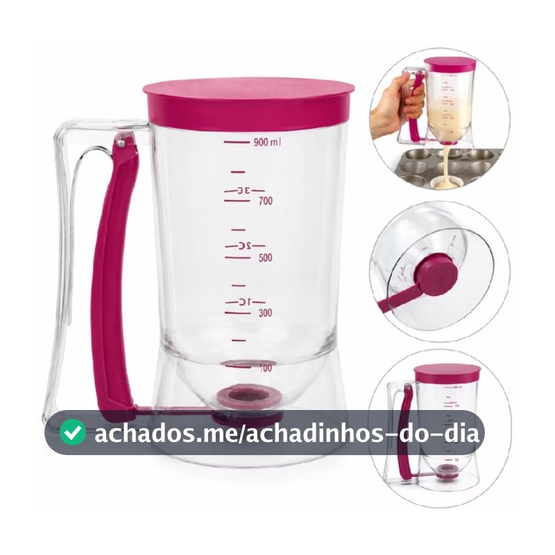 Dosador Dispensador 900ml para Massas de Bolo Panqueca E Cupcake