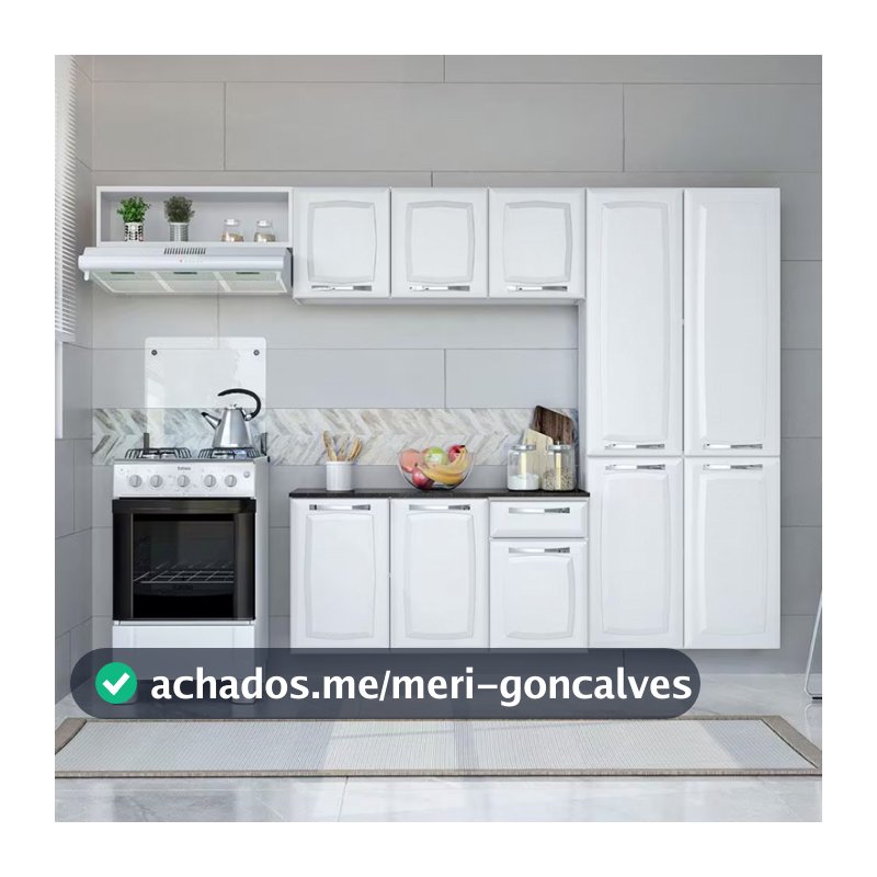 Cozinha Compacta Itatiaia Amanda Plus com 10 Portas 1 Gaveta e 8 Prateleiras 245cm