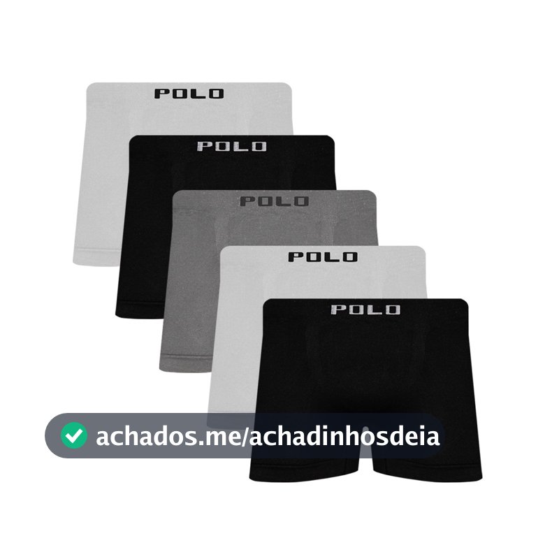 Kit 5 Cuecas Polo Star Boxer Microfibra Confortável Adulto Sortido
