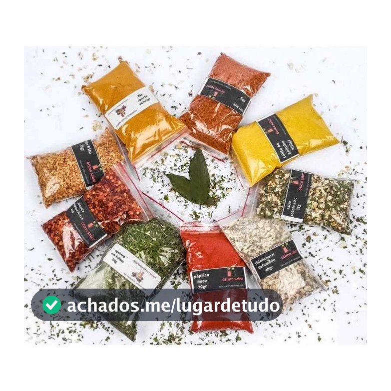 TEMPEROS E CONDIMENTOS KIT 20 UNIDADES NATURAIS SEM CONSERVANTES 50G CADA