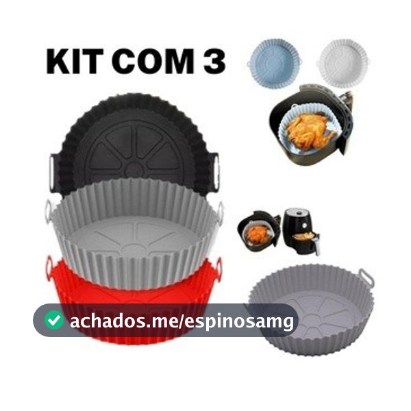 1/2/3 Forma De Silicone Para Air Fryer Forno Microondas Fritadeira Assadeira Reutilizável Antiaderente Flexível
