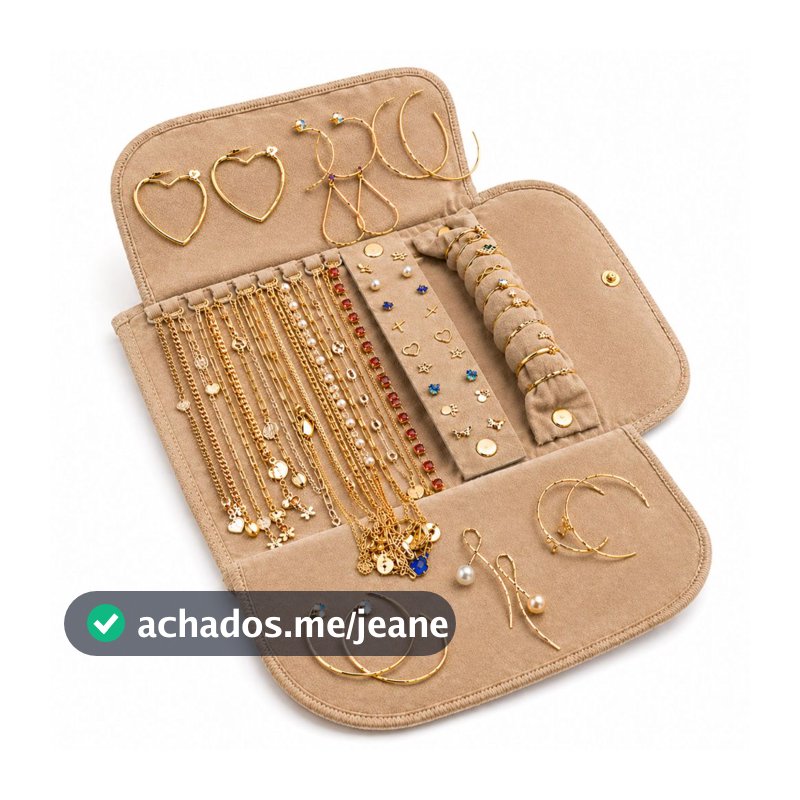 Kit Semi Joias 15 pçs + Mostruário Atacado Revenda Ouro 18k e Prata 925 100% c/ Garantia Semijoias