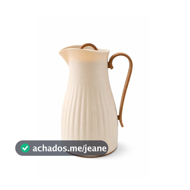 Garrafa Térmica Café Chá Sara Classic Bege Click Abre e Fecha 1 Litro - Tuut