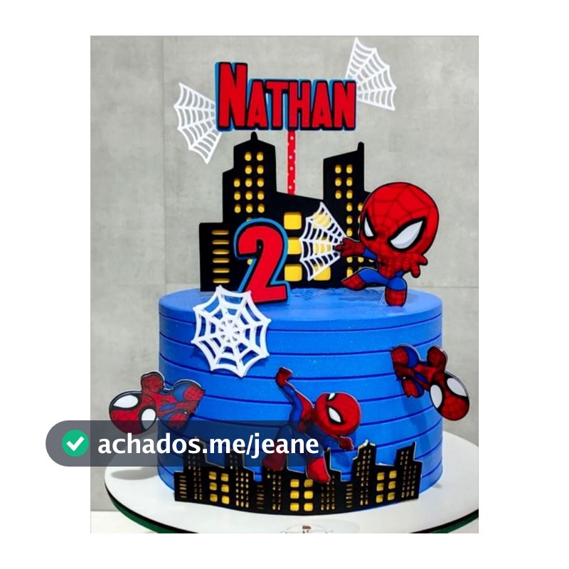 Topo de bolo Homem aranha baby, Topper.