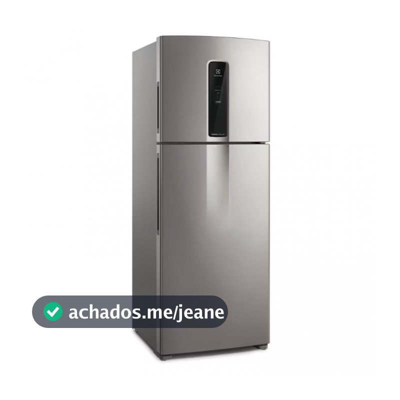 Geladeira Frost Free Inverter 480L Efficient com AutoSense Duplex Inox Look Electrolux