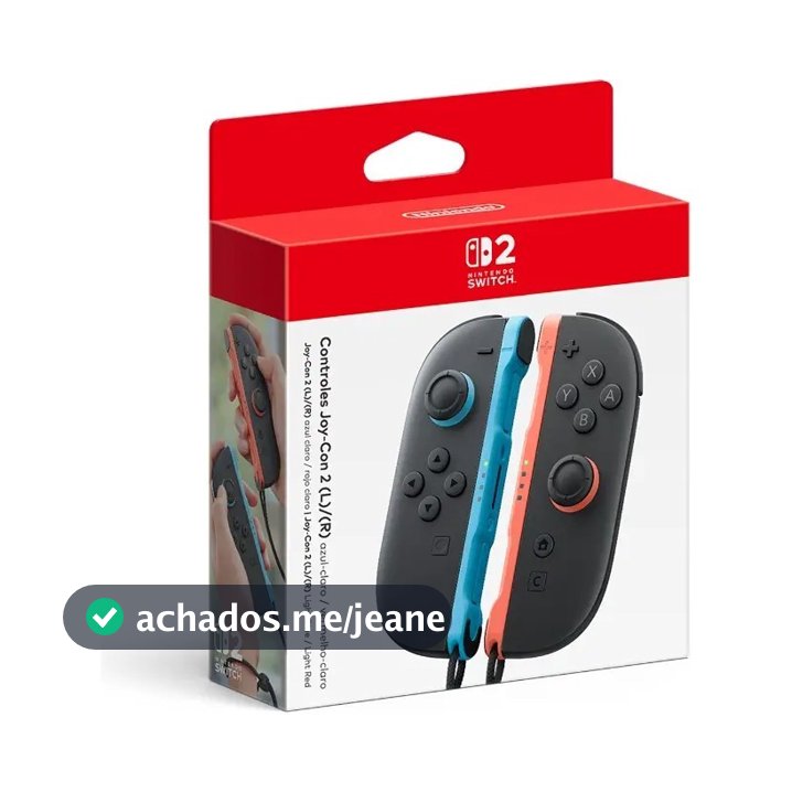 Controles Joy-con Nintendo Switch 2 Azul Claro E Vermelho Claro
