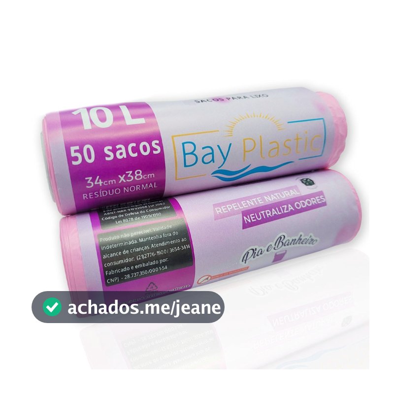 Saco de Lixo 10, 15 ou 30 Litros Rolinho Perfumado Lavanda Bloqueador e Neutralizador Anti Odores Para Banheiro e Pia