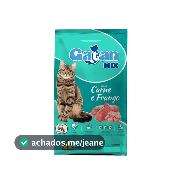 Ração Gatan Gatos Adultos Sem Corantes Frango e Carne 10,1 kg