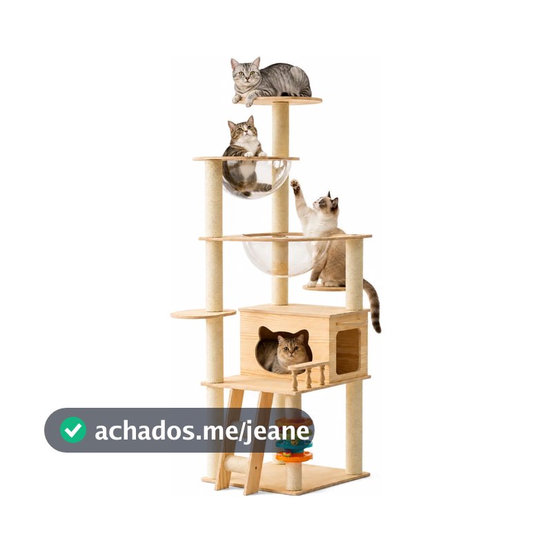 Arranhador Cama Gato Playground Casa Pet Escalador Vertical