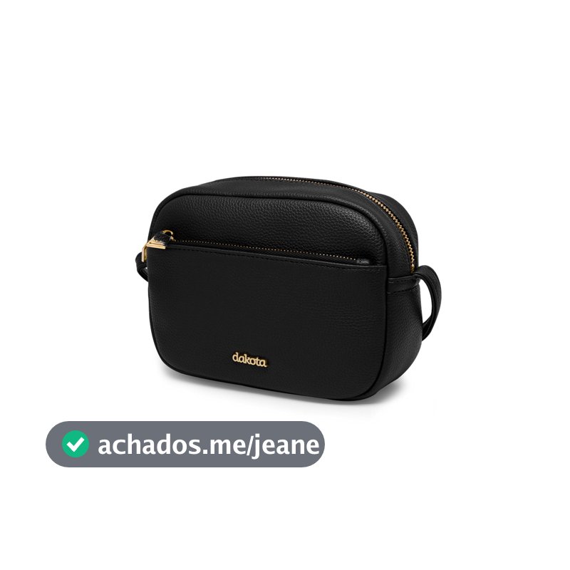 Bolsa Tiracolo Dakota Estruturada com Zíper Frontal DK200