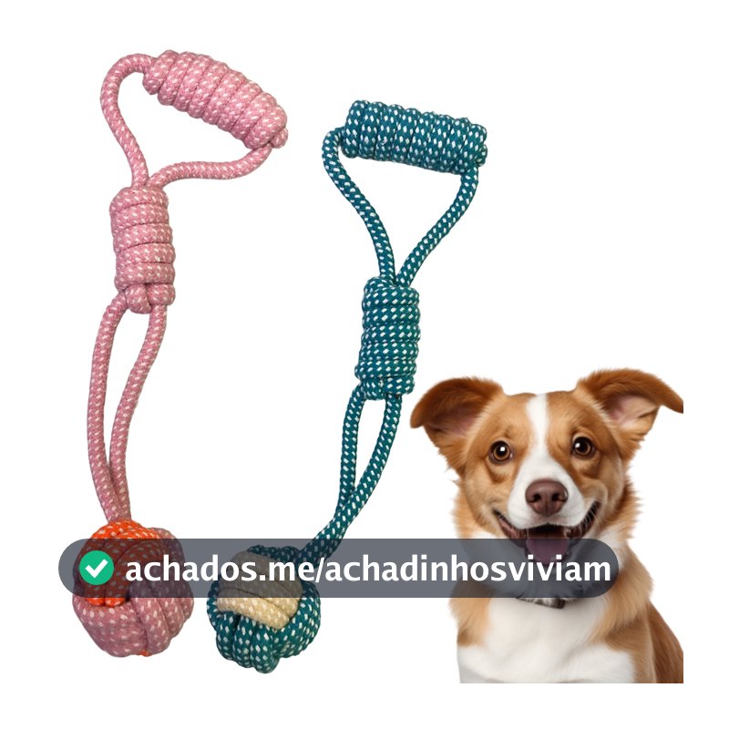 Brinquedo Corda Resistente Para Cachorro Mordedor Puxador Pet Brincadeira Exercício LR-0238