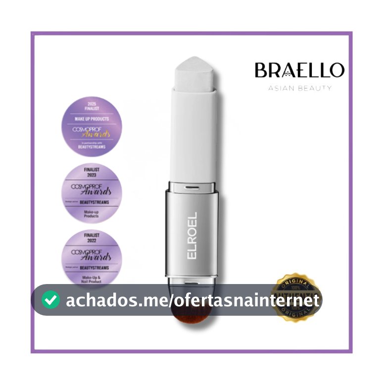 Elroel Blanc Cover Stick White UV Protection Base Coreana Que Muda De Cor 13g