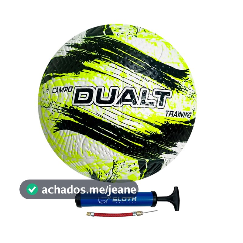 Bola Futebol de Campo Dualt Training PVC Resistente + Bomba de Ar