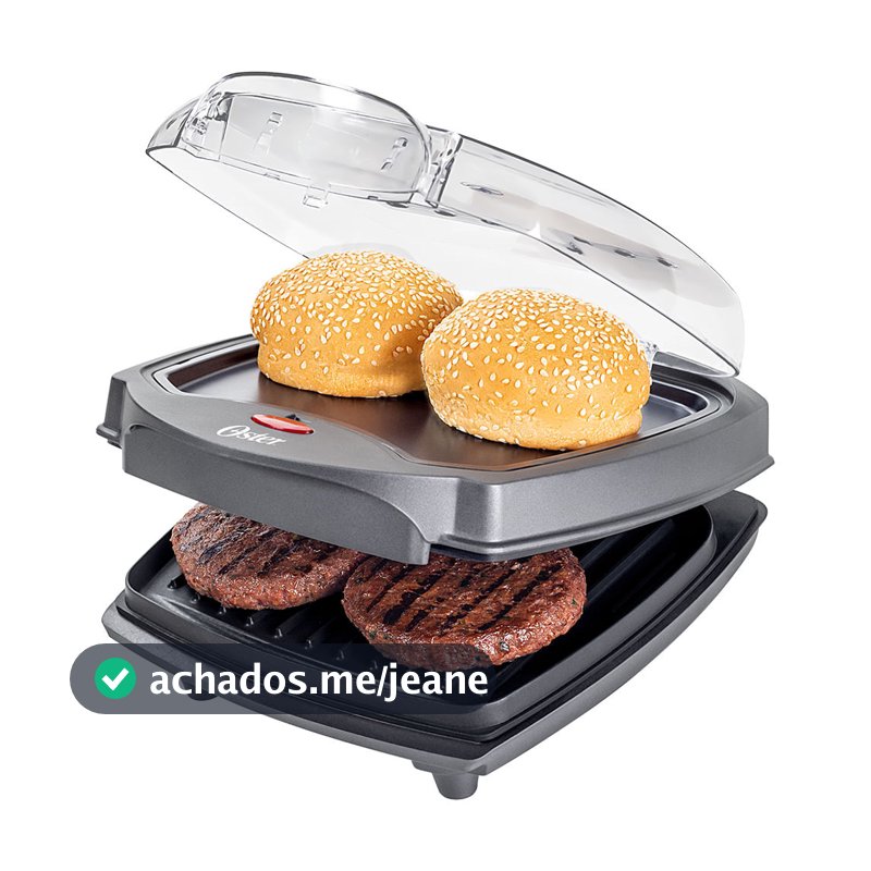 Grill Elétrico Burguer Oster 2 em 1 com Estufa