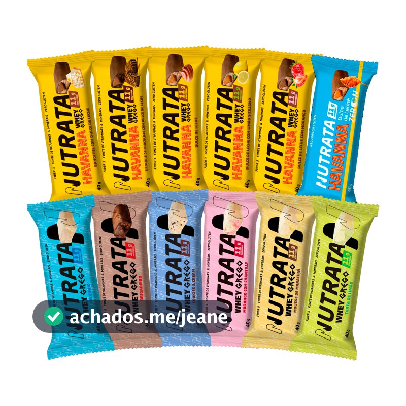 Barra de Proteína Whey Grego Bar Caixa com 12 Unidades - Nutrata