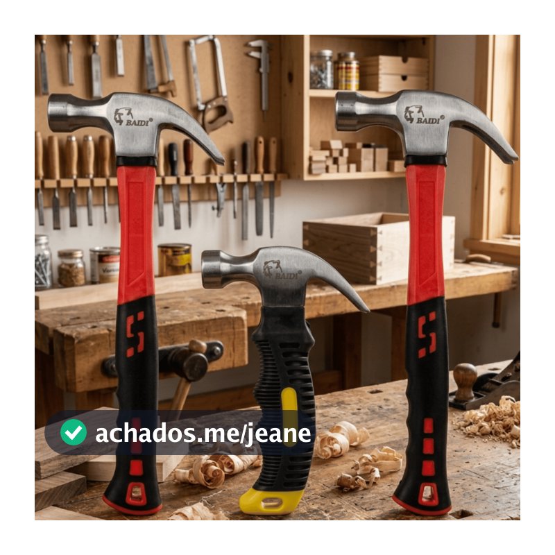 Martelo Unha Cabo Emborrachado 29mm 20mm reforçado carpinteiro ferramenta manutenção