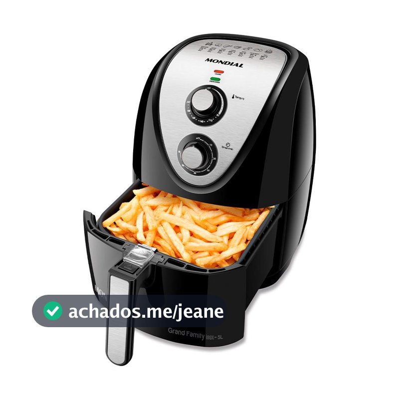 Fritadeira Elétrica Air Fryer AFN50BI 5 Litros Mondial Preta