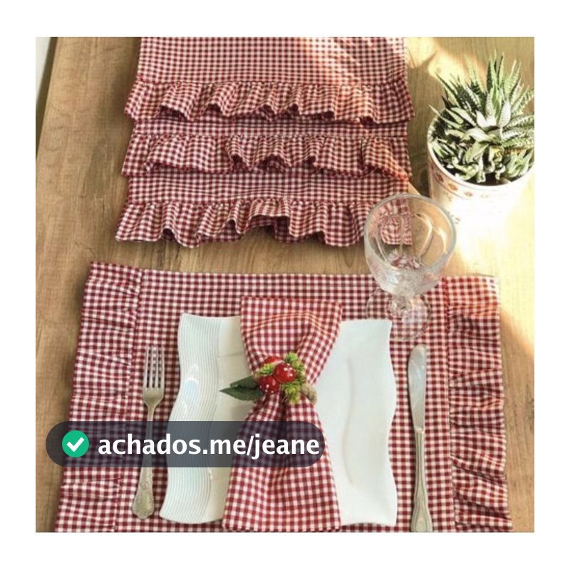 Jogo americano duplo+ toalha de mesa farmhouse