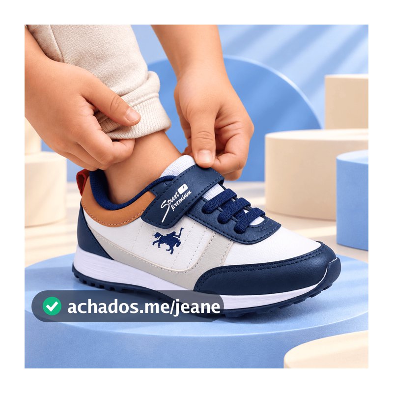 Tênis Infantil Menino Sem Cadarço Elástico Super Confortável Calce Fácil Escolar Tem Shoes