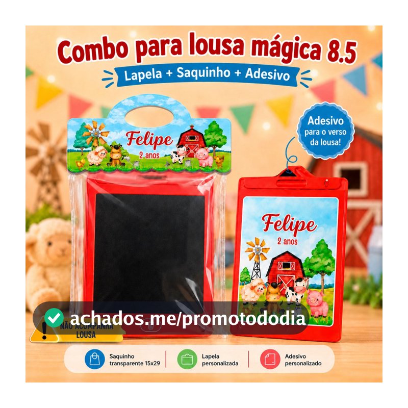 COMBO PERSONALIZADO PARA LOUSA MÁGICA 8,5”