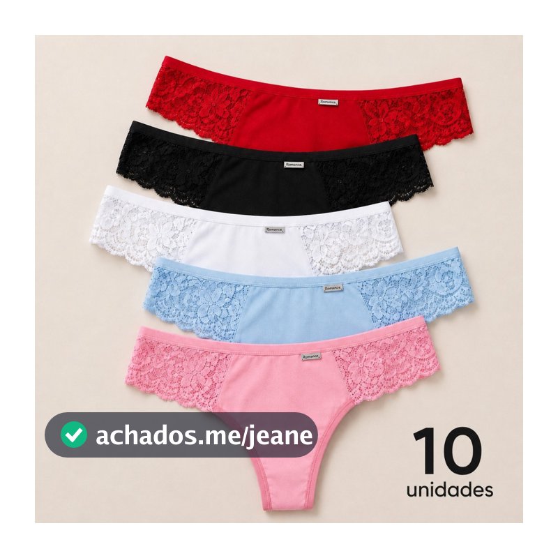 Kit Calcinha Fio Dental Renda Calcinha Feminina Lingerie Sensual