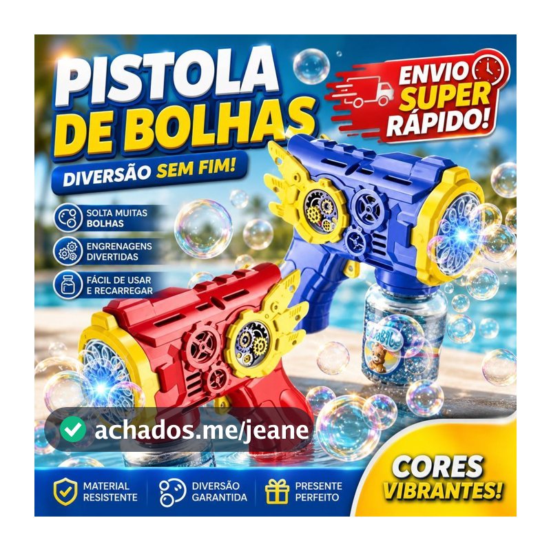 Lança Bolhas De Sabão Arminha Infantil Bolhas Led Automática Brinquedo Interativo.