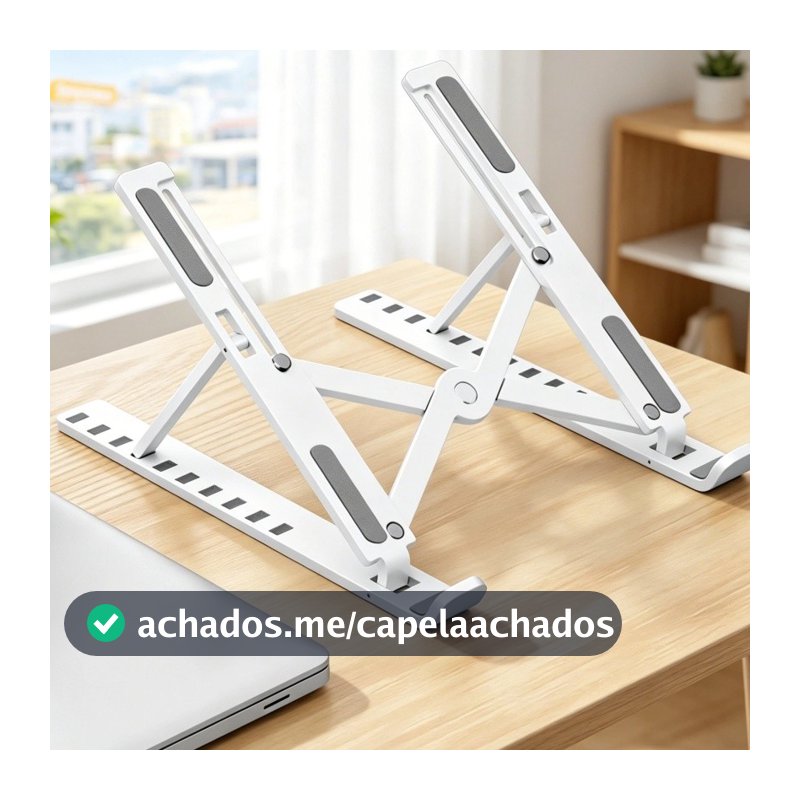 1 Conjuntos Suporte Para Notebook Ajustável Ergonômico Preto E Branco Dobrável Melhor Resfriamento Postura