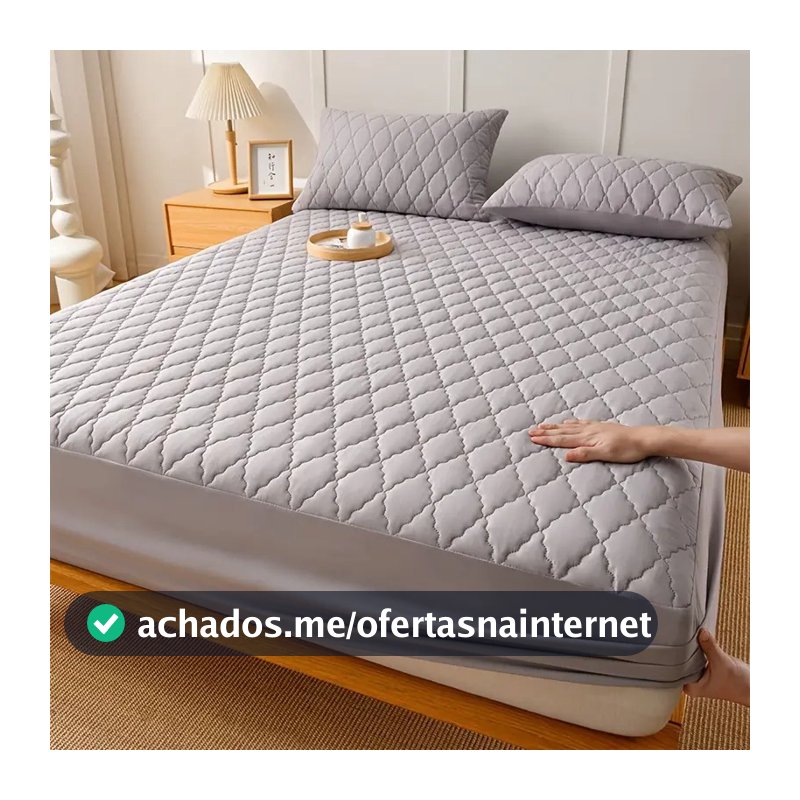 Capa Protetor de Colchão Com Fronhas 100% Impermeavel Matelado Com Elastico em Toda Volta Solteiro Casal Queen e King