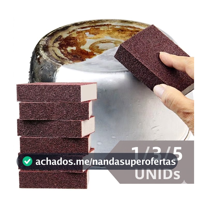 Esponja Mágica Remove Ferrugem e Risco para Forno Panela Inox TOP