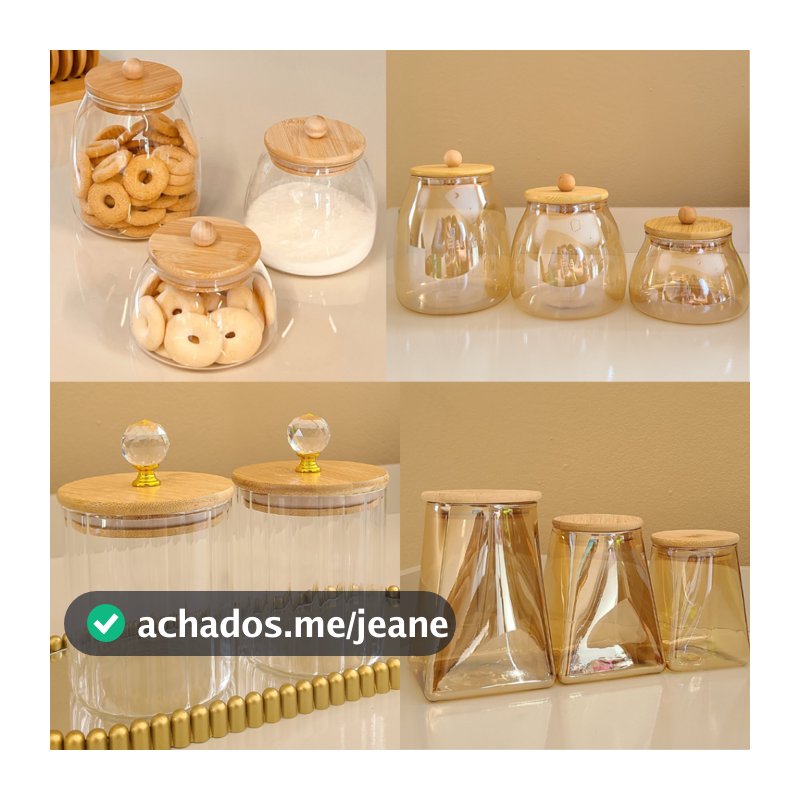 Crie Seu Kit de Potes Hermético para Mantimentos e Organizador de Cozinha Dispensa Armário MODELOS DIVERSOS