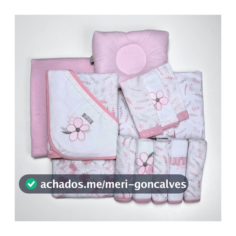 Kit 15 Peças Enxoval Completo Estampado Bordado Premium Menino Menina
