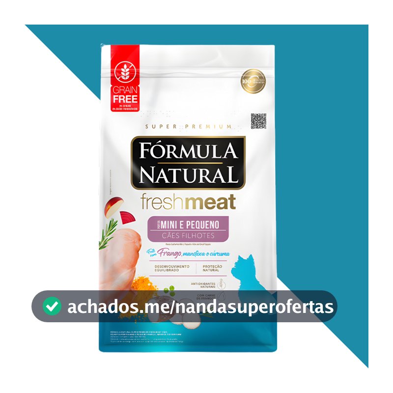 Ração Fórmula Natural Fresh Meat Filhotes Porte Pequeno 10kg Grain Free