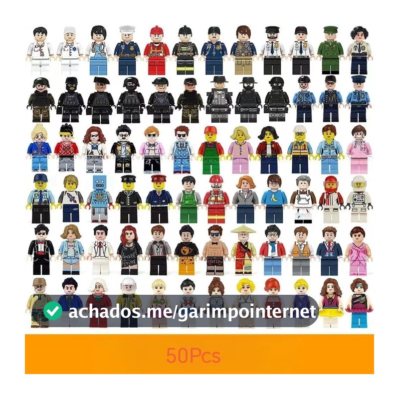 50 Peças Minifiguras Figuras DE Ação Brinquedo Pacote Surpresa 50 Peças Selecionadas Aleatórias PX