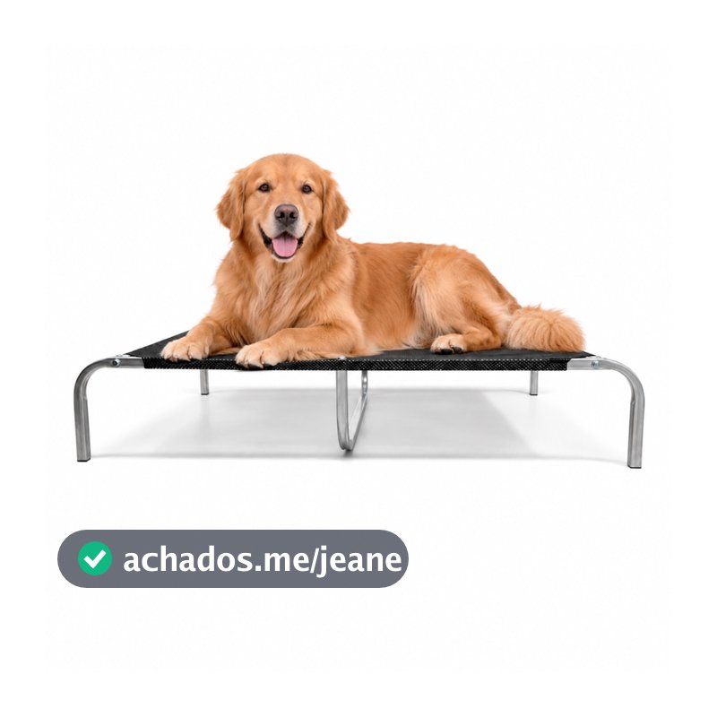 Cama Suspensa Elevada Pet G 105x70cm até 70kg Desmontável Cachorro Porte Grande Tela Respirável