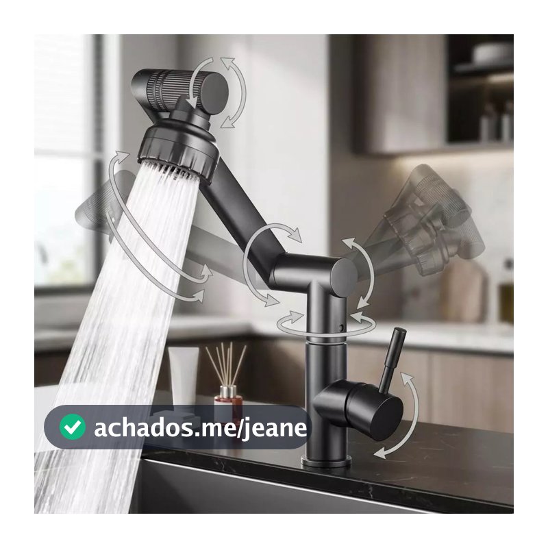360 ° Torneira Giratória Com Braço Robótico Para Cozinha E Banheiro