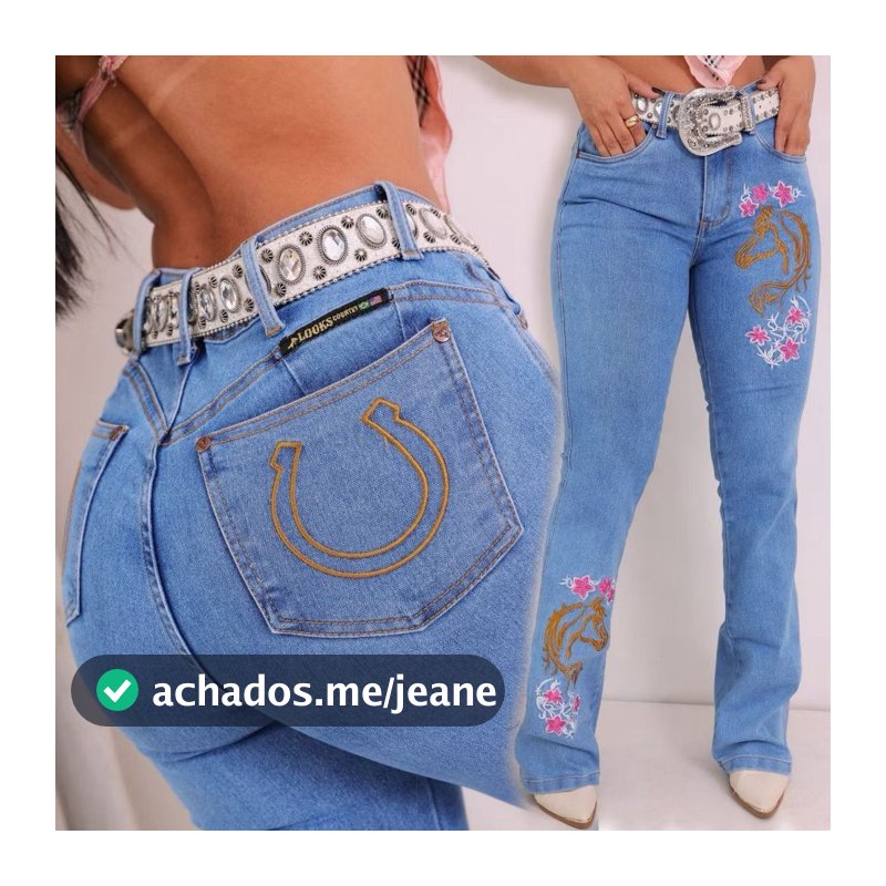 Calça Country Jeans Feminina Com Lycra Cintura Alta Linha PREMIUM