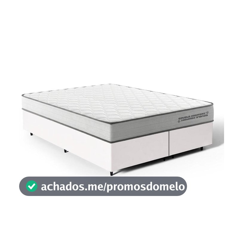 Cama Box Queen com Colchão de Molas Ensacadas Double Comfort 158x198x59cm