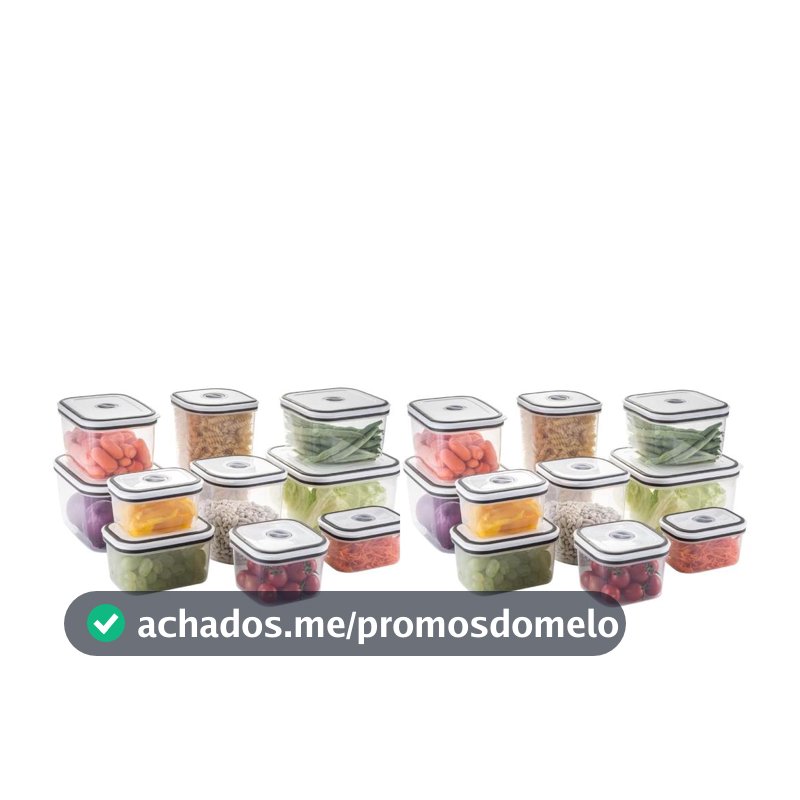 Potes Herméticos Electrolux de Plástico Branco Retangular com 20 Unidades