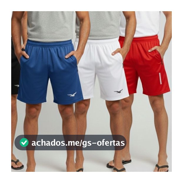 Kit 3 Bermudas Para Homens  Bermudas Com Bolsos Para Celular Com Ziper
