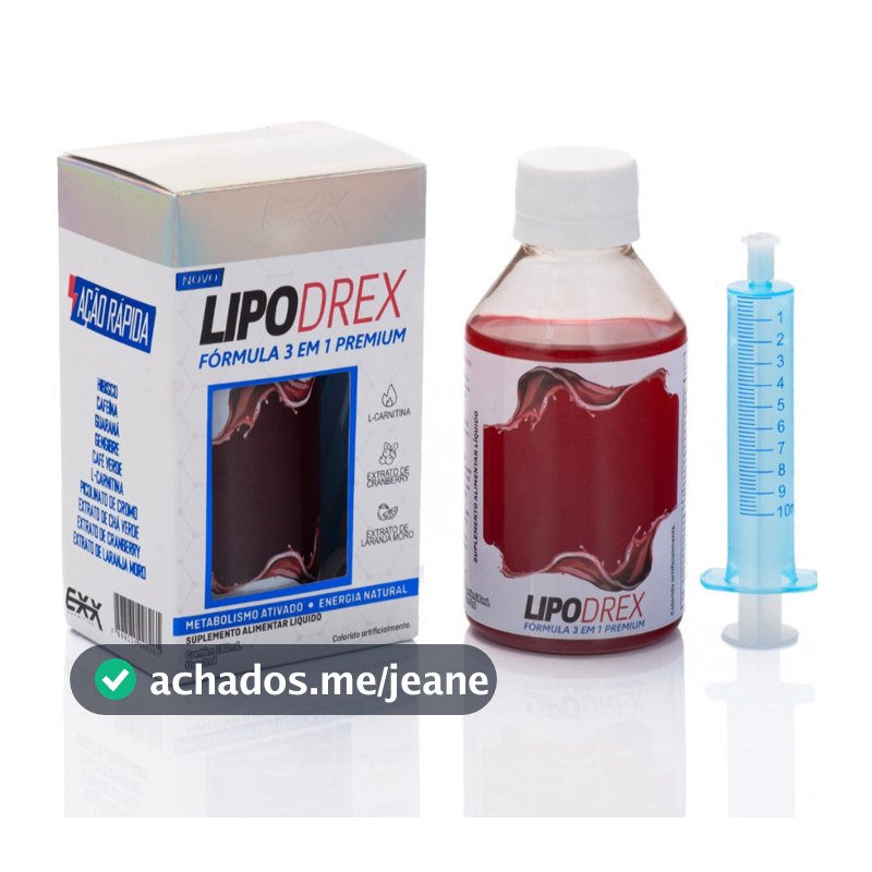 Lipodrex - Drenexx termogênico liquido de Frutas vermelhas 100% natural 180ml - Exx Nutrition