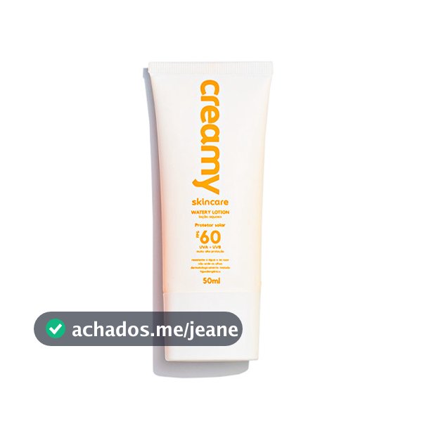 Protetor Solar Facial - FPS60 - Watery Lotion - Creamy Skincare - 50ml