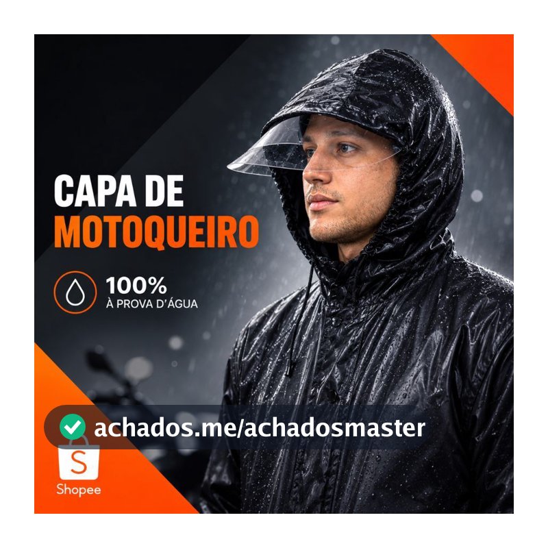 Capa de Chuva Motoqueiro Moto Impermeável Reforçado Motoboy Refletiva Jaqueta Calça com Viseira Transparente