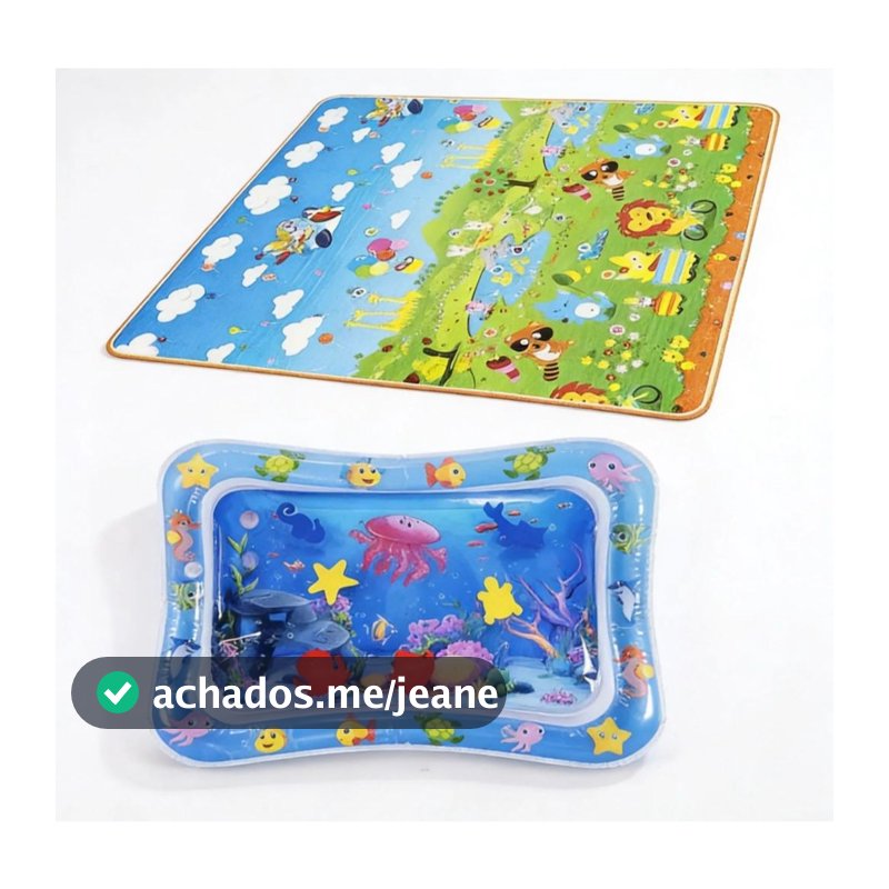 Kit 2 Tapetes Interativos Infantil Pedagógicos Sensorial Intuitivo Coordenação Tatame Dobrável