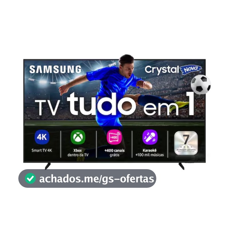 Smart TV Samsung 75” 4K Crystal UHD 75U8600F HDR Tizen Xbox Cloud Gaming Wi-Fi Bluetooth Bivolt