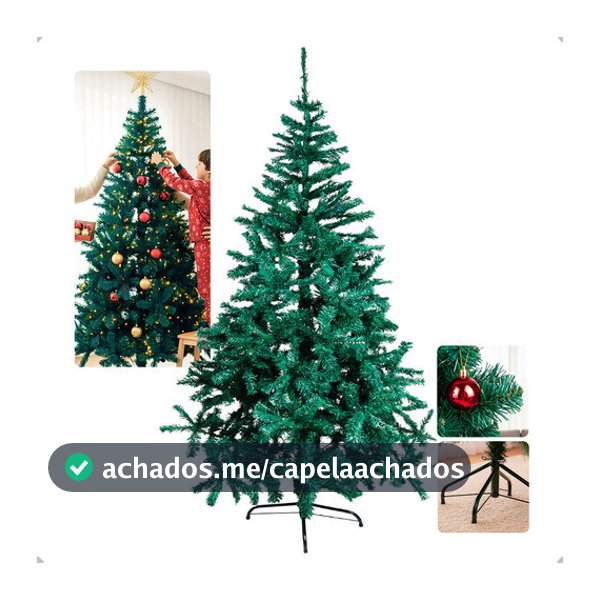 Arvore De Natal 1,80m Pinheiro Canadense Luxo 720 Galhos Top Verde