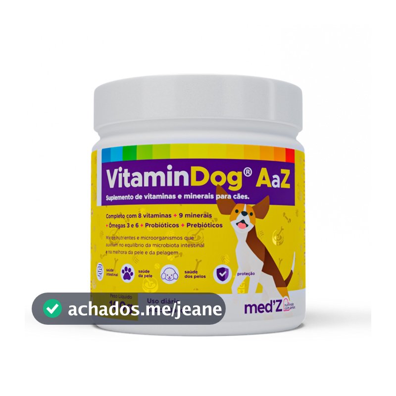 Suplemento Polivitamínico Completo para Pets VitaminDog AaZ com Sabor Bacon - Proteção Total